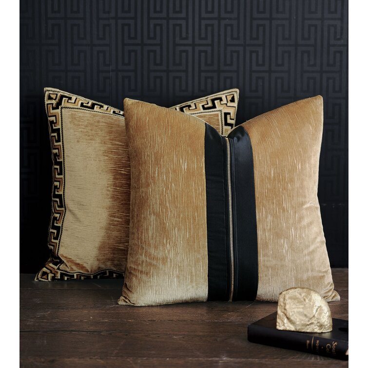 Black and outlet gold decorative pillows